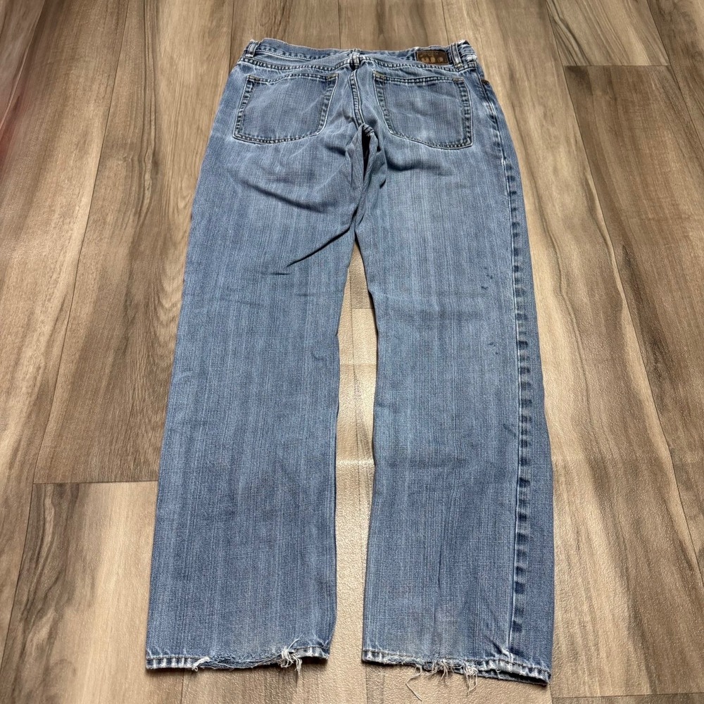 Gap 1969 Easy Fit Jeans Mens 33x32 Medium Wash Distressed Straight Leg 1312
